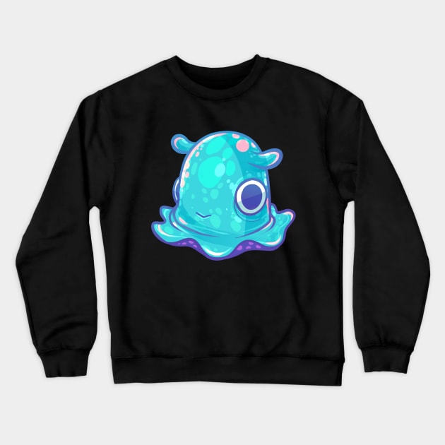 Cute Turquoise Dumbo Octopus Crewneck Sweatshirt by Claire Lin